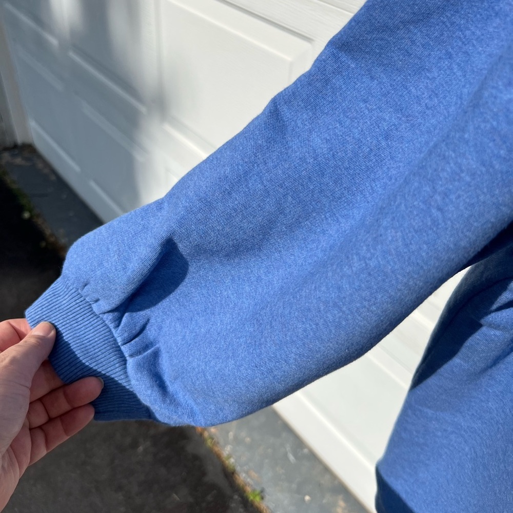 NWT Talbots Blue “Inspire” Long Fun Sleeve Sweatshirt - Picture 5 of 10